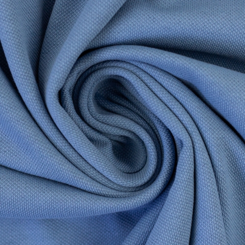 Polo-Baumwolljersey -  Piqué - rauchblau